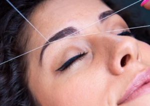 Eyebrow Threading can cause swelling above the eye